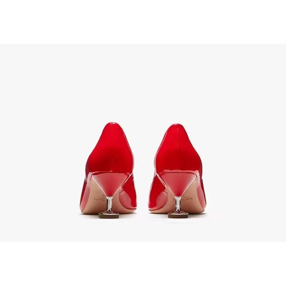Kate Spade Red “Martini Glass” Garnish Pointed Toe Pumps Size 7.5 NEW - Picture 4 of 8